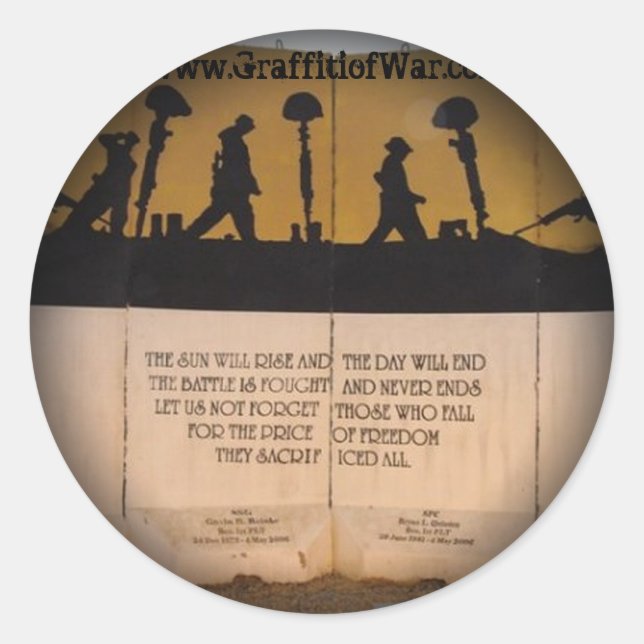 Stickers Mémorial Fondu vers Stickers Noir Rond (Devant)