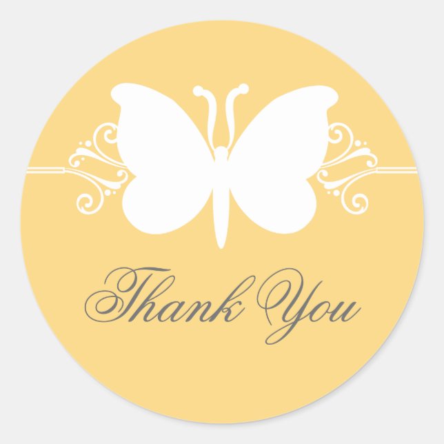 Stickers Merci à bille jaune (Devant)