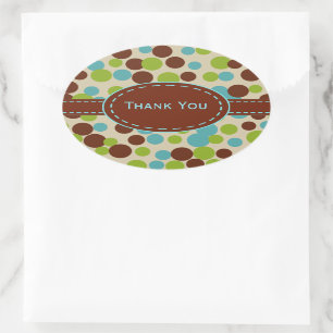 Stickers Merci à points gonflables à la chaux