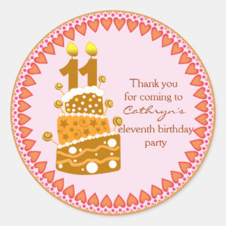 Stickers Merci anniversaire de enfant : Gâteau d'a