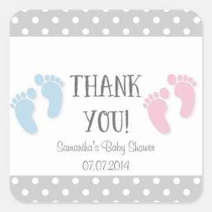 Stickers Merci baby shower