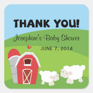 Stickers Merci Baby shower agricole