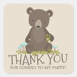 Stickers Merci Bear Cub pour la fête des enfants