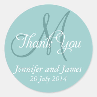 Stickers Merci Bleu Favoriser Mariage