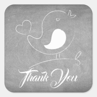 Stickers Merci Chalkboard Sticker Oiseau Stickers