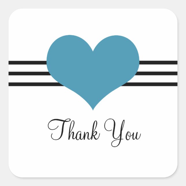 Stickers Merci coeur, Bleu (Devant)