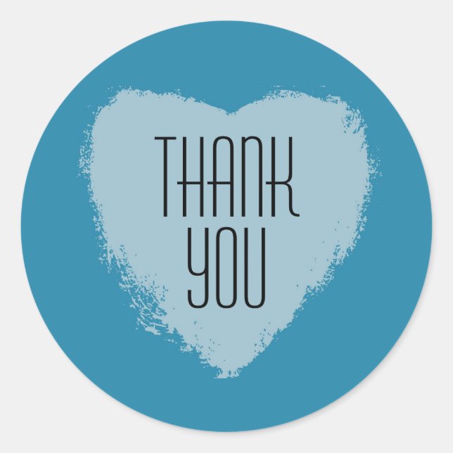 Stickers Merci Coeur Bleu (Devant)