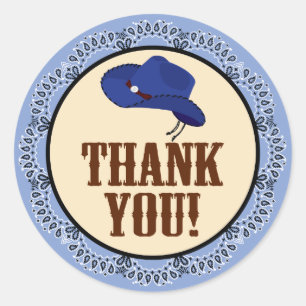 Stickers Merci Cowboy