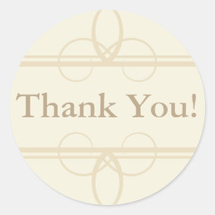 Stickers Merci crème et Étiquettes de mariage préf