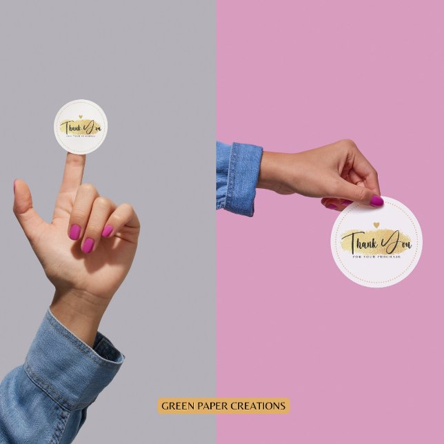 Stickers Merci d'affaires Or, stickers Cercle (Créateur téléchargé)