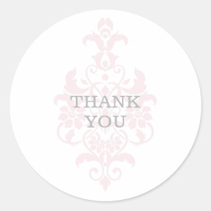 Stickers Merci Damas rose subtil