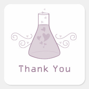 Stickers Merci de chimie douce pourpre