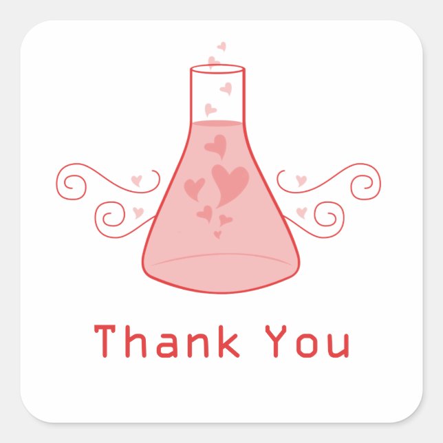 Stickers Merci de chimie douce rouge (Devant)