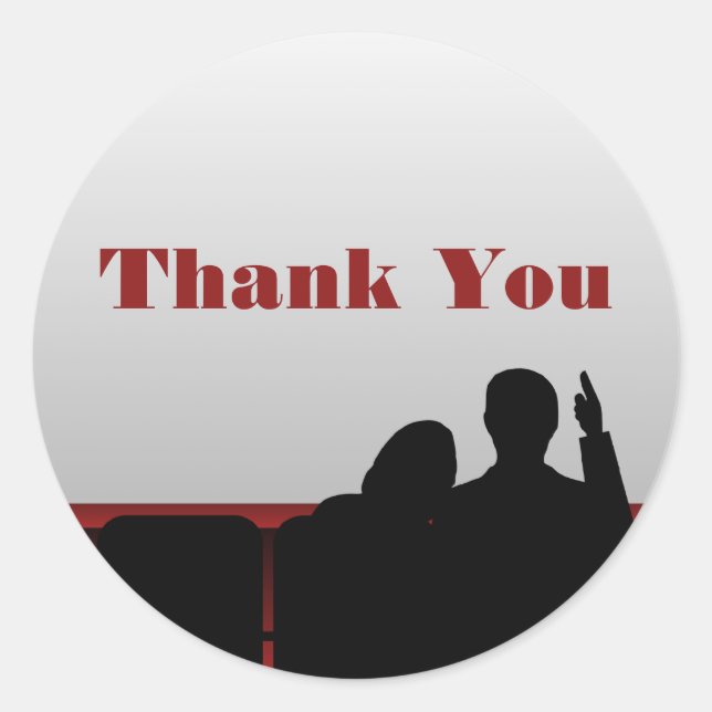 Stickers Merci de cinéma, Rouge (Devant)