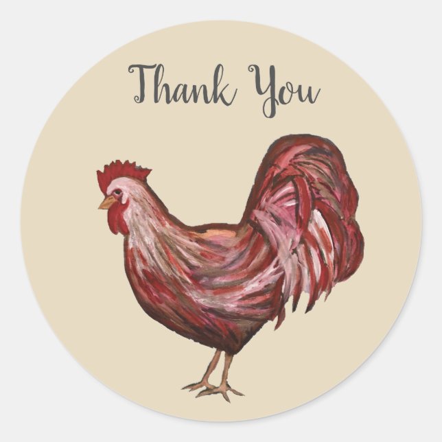Stickers Merci de coq de la ferme Barnyard (Devant)