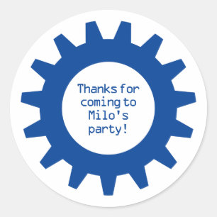 Stickers Merci de fête d'anniversaire de l'objecti