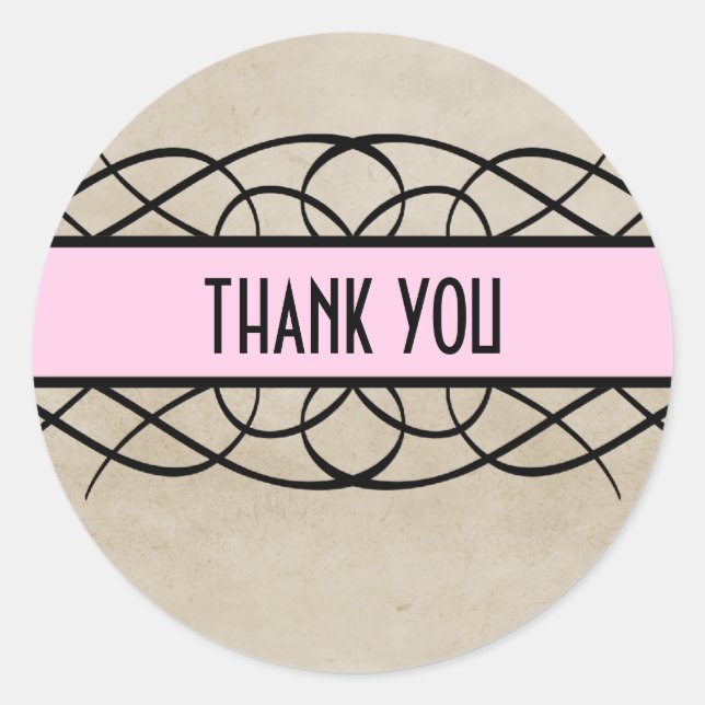 Stickers Merci de frontière rose (Devant)