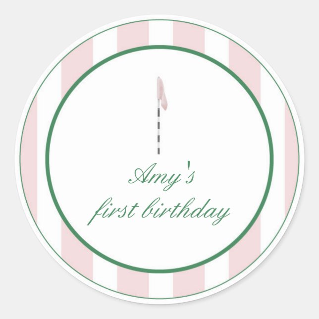 Stickers Merci de golf rose (Devant)