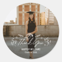 Stickers Merci de graduation Doodles Artsy