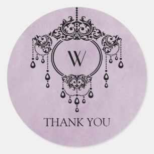 Stickers Merci de lustre Vintage violet