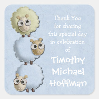 Stickers Merci de nom personnalisé baby shower