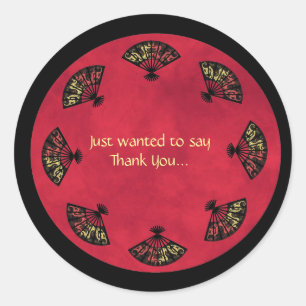 Stickers Merci de ventilateur asiatique magnifique