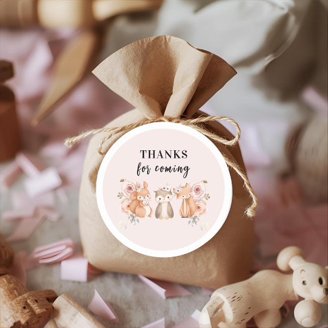 Stickers Merci des animaux de bois | Rose rustique (Créateur téléchargé)