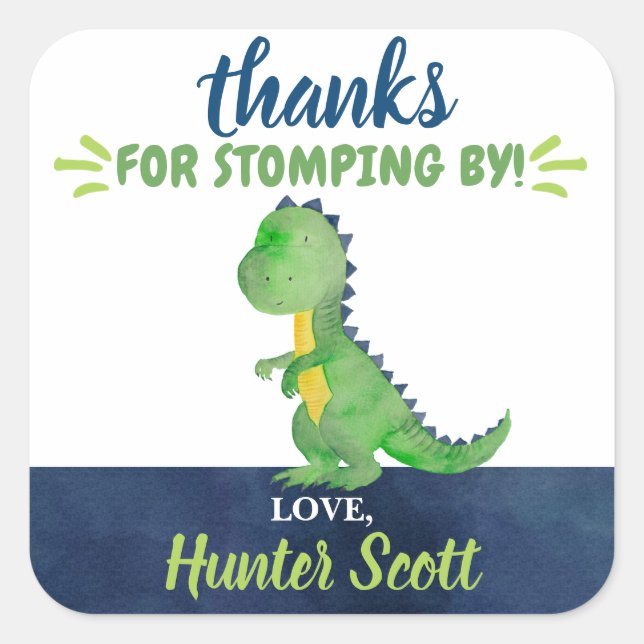 Stickers Merci Dinosaur Favoriser (Devant)