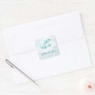 Stickers Merci Dolphin turquoise