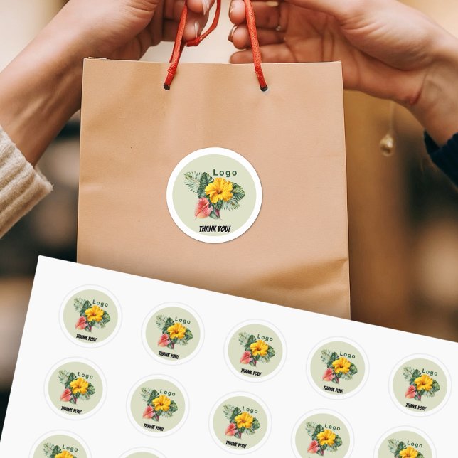 Stickers Merci du logo de la société ronde (Créateur téléchargé)