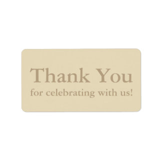Stickers Merci Ecru ou Étiquettes cadeaux Mariages