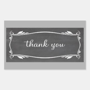Stickers Merci en tableau noir ivoire
