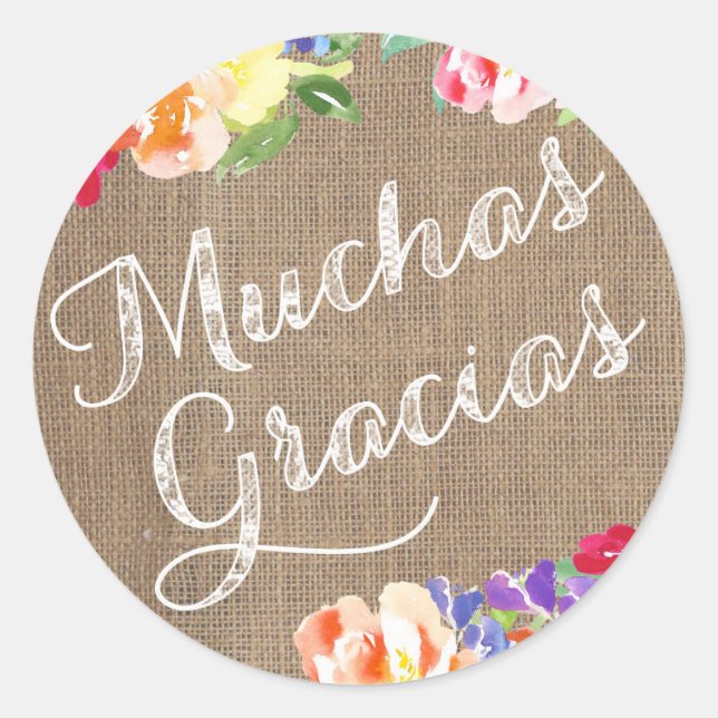 Stickers Merci espagnol | Muchas Gracias (Devant)