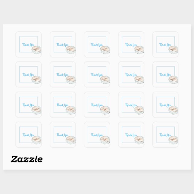 Stickers Merci et Étiquette (Feuille)