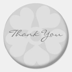 Stickers Merci Floral Argent