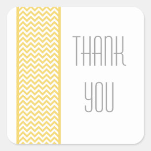 Stickers Merci frontalier Jaune Chevron