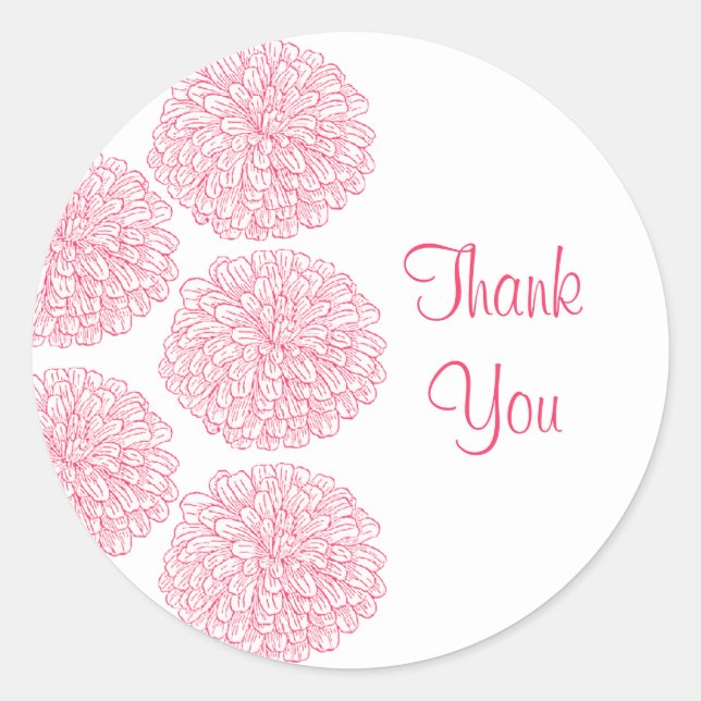 Stickers Merci frontière de Zinnia, rose (Devant)