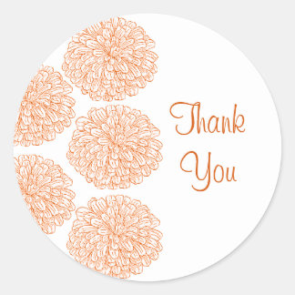 Stickers Merci frontière Zinnia, Tangerine