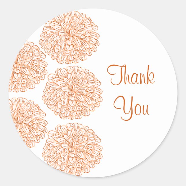 Stickers Merci frontière Zinnia, Tangerine (Devant)