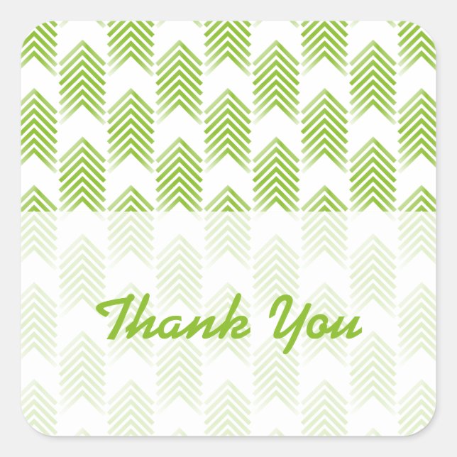 Stickers Merci Green Tribal Arrows (Devant)