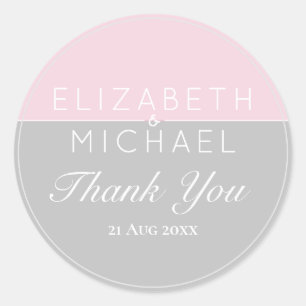 Stickers Merci gris rose sucre Favoriser