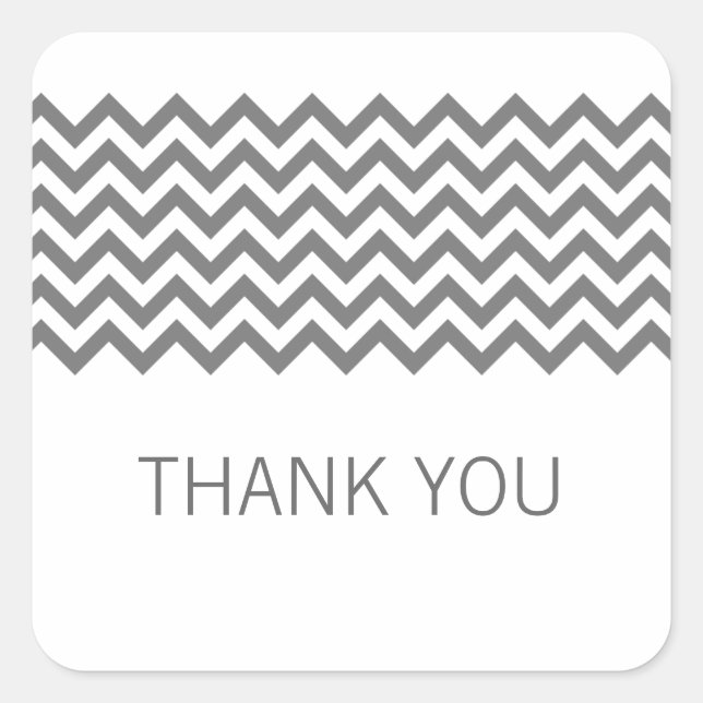 Stickers Merci gris simple Chevron (Devant)