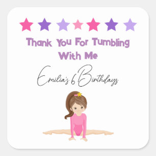 Stickers Merci Gymnastique Anniversaire