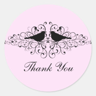 Stickers Merci Inséparable rose
