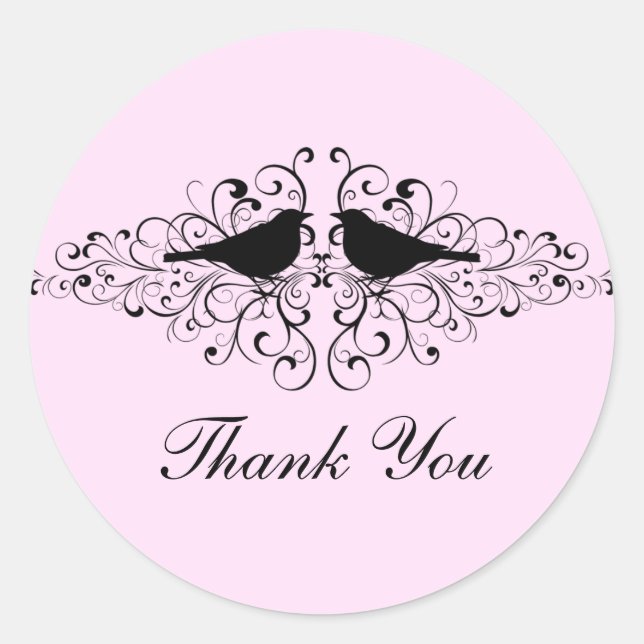 Stickers Merci Inséparable rose (Devant)