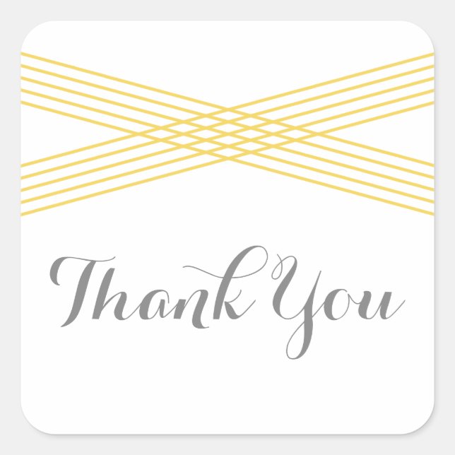 Stickers Merci Jaune Moderne (Devant)
