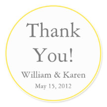 Stickers Merci jaune personnalisé et privilégier l