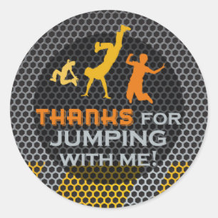 Stickers Merci Jump Birthday Boy Matching