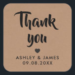 Stickers Merci Kraft, Merci Mariage, Kraft<br><div class="desc">Ce sont les petits autocollants parfaits. Vous pouvez customiser le texte,  ainsi que modifier les couleurs.</div>