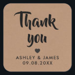 Stickers Merci Kraft, Merci Mariage, Kraft<br><div class="desc">Ce sont les petits autocollants parfaits. Vous pouvez customiser le texte,  ainsi que modifier les couleurs.</div>